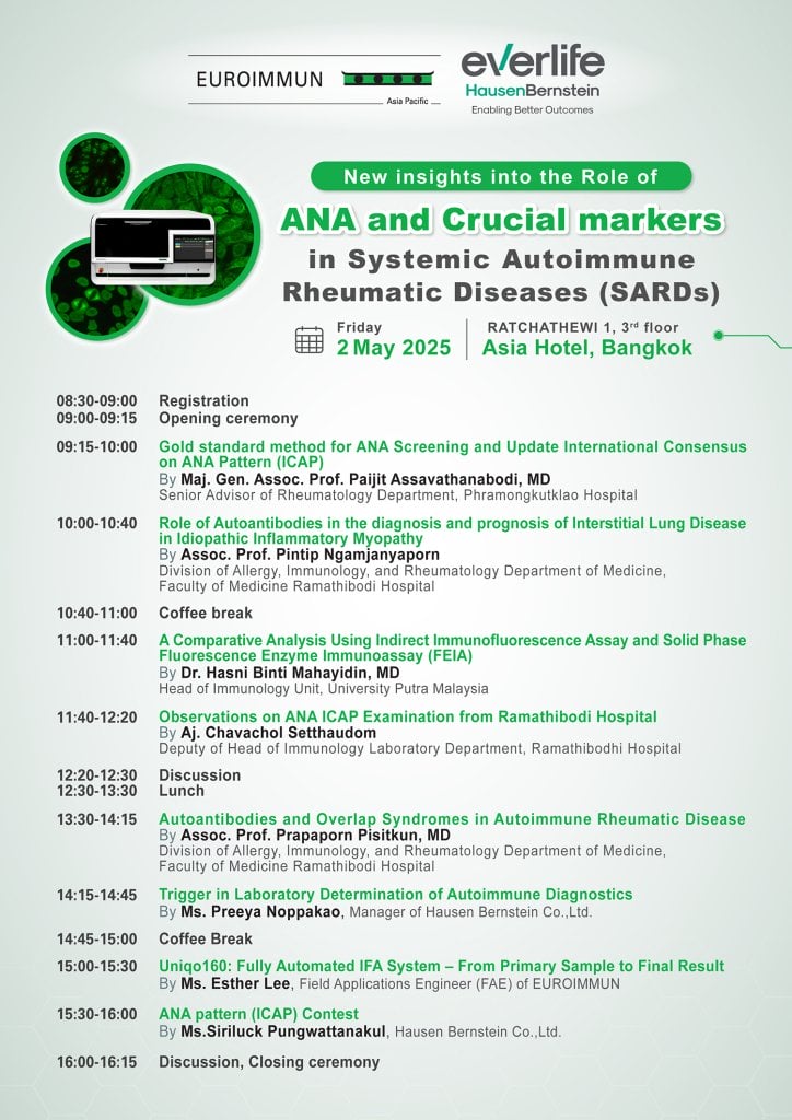 New insights into the Role of ANA and Crucial markers 2 Agenda Autoimmune Conference Uniqo 2May2025 20250416edit